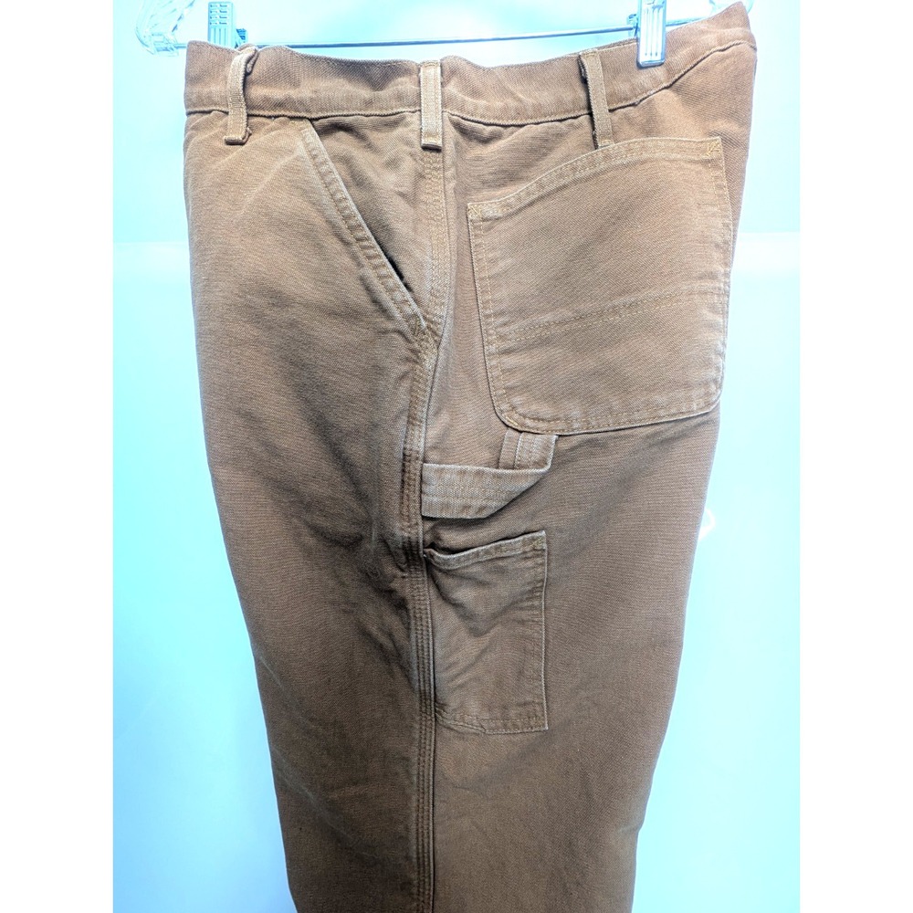 Carhartt Men's B111 Double Knee Flannel lined Carpenter Pants - 36 x 32 Brown - Picture 7 of 16